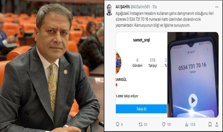 Ali Şahin o dolandırıcıya karşı uyardı