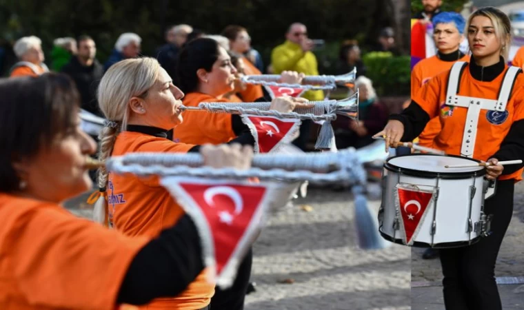 Kadına şiddete bandolu tepki