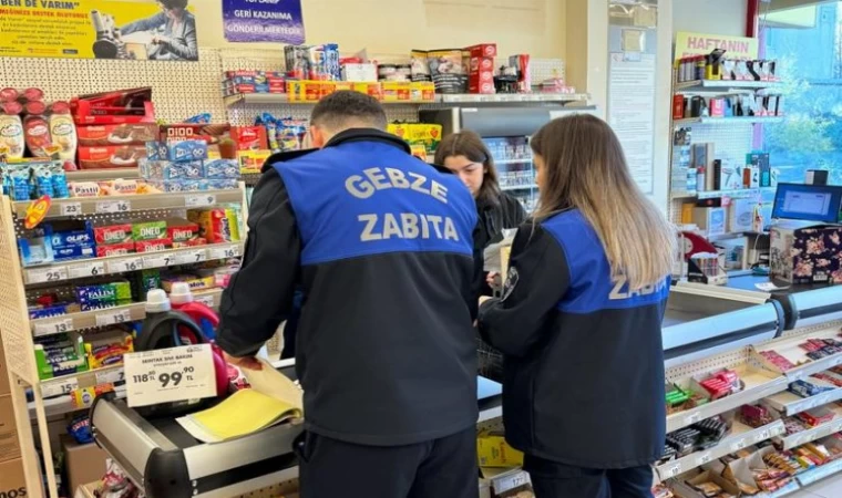 Gebze Zabıtası’ndan kasa ve reyon denetimi