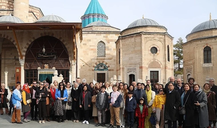 Farklı Ülkelerin Büyükelçileri ve Büyükelçi Eşleri Konya’ya Hayran Kaldı