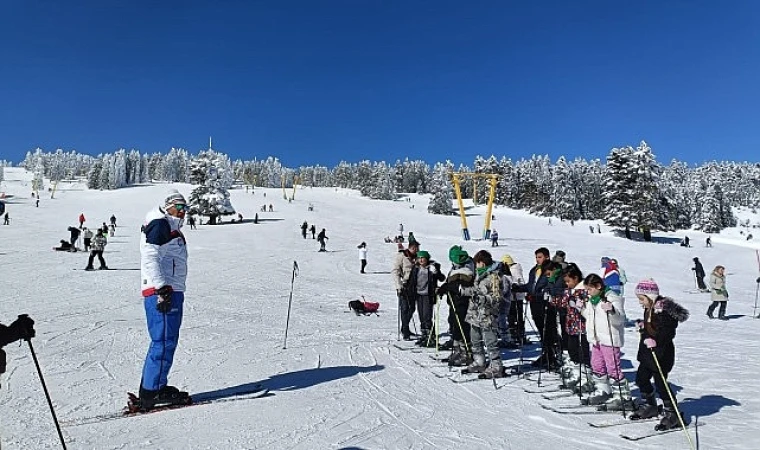 Osmangazili çocukların kayak yapma mutluluğu